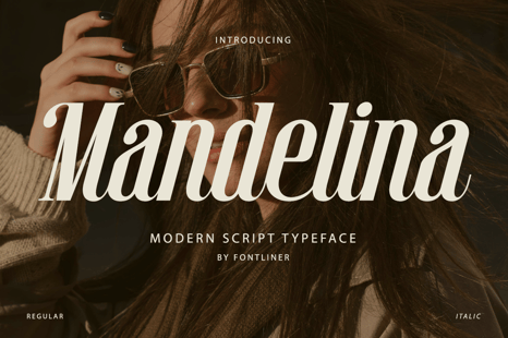 Mandelina - Modern Script Font - Italic fonts elegant