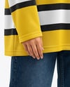 Woman Wearing Ice Hockey Jersey Mockup