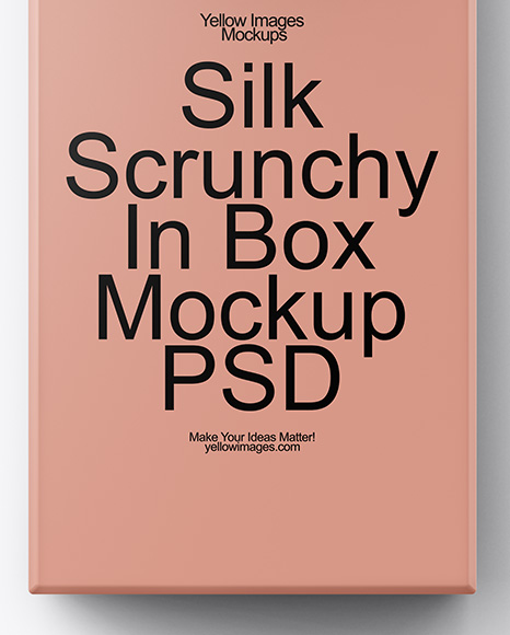 Silk Scrunchy in Box Mockup
