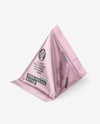 Matte Metallic Triangular Package Mockup
