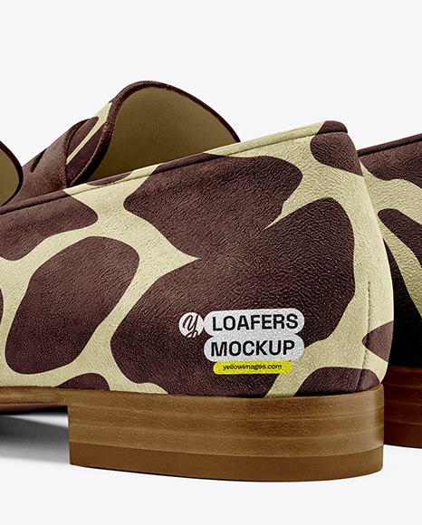 Pair of Suede Loafers Mockup