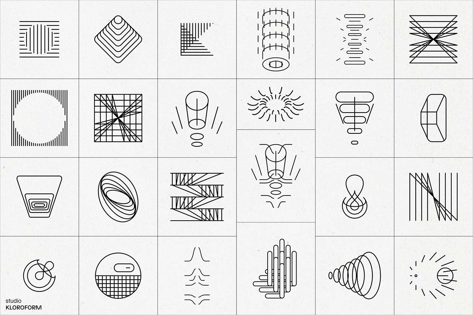 Monozen 3 - 130 line art icons and logo&#039;s