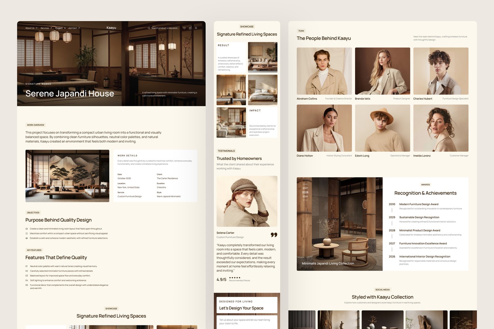 Kaayu - Furniture Website UI Figma Template