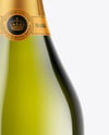 Green Glass Champagne Bottle Mockup