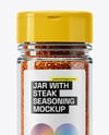 Glass Jar with Steak Seasoning Mockup