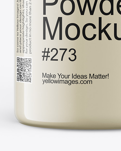 Clear Jar With Powder Mockup