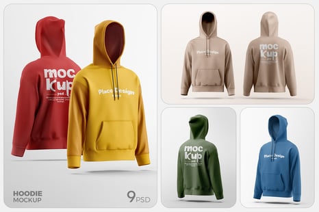 Realistic Hoodie Mockups - Clothes