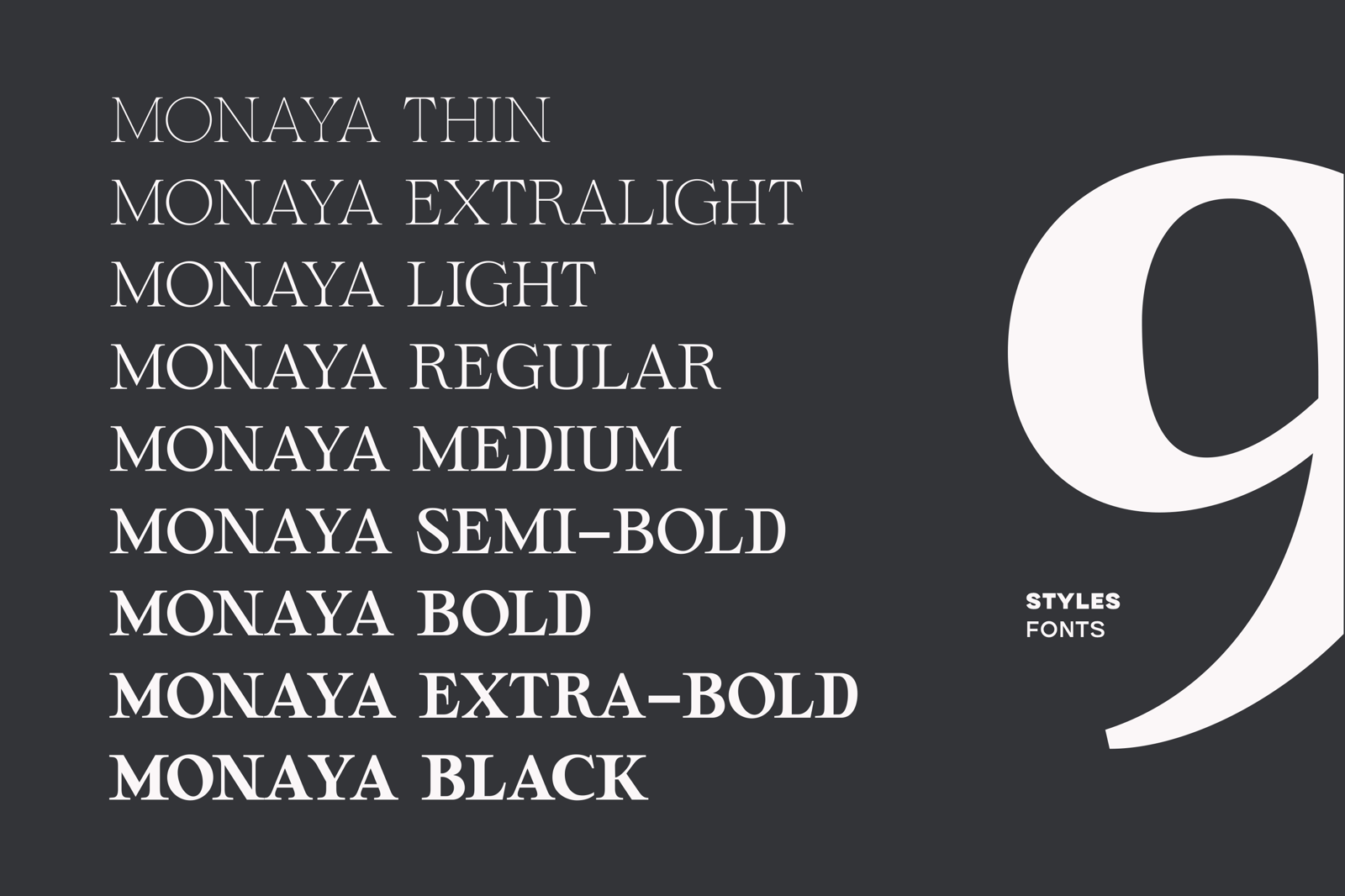 Monaya - Elegant Serif Font Family
