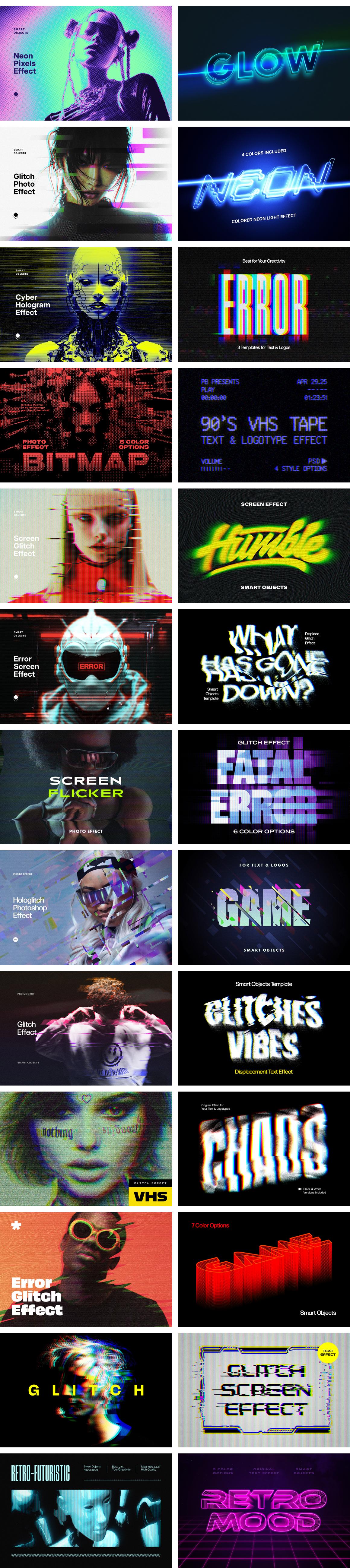 Cyberpunk Photoshop Effects Bundle