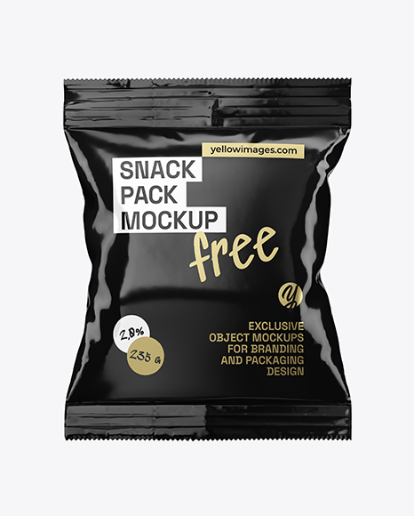 Glossy Snack Pack Mockup