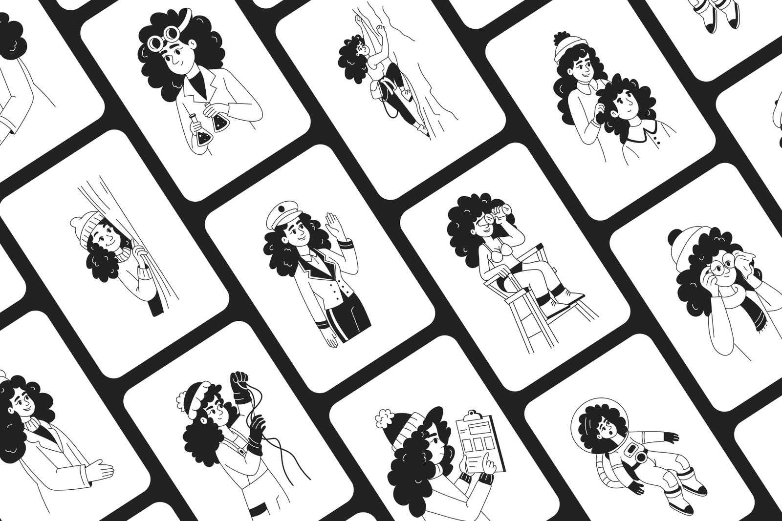 Girl Illustration Art Set