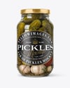 Glass Jar Filled Pickles and Pickled Tomatoes Mockup