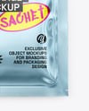 Glossy Metallic Sachet Mockup
