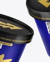 Two Matte Ice Cream Cups Mockup