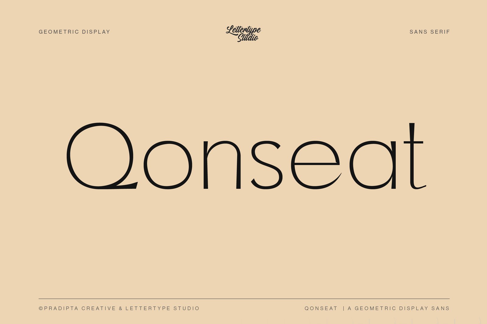 Qonseat a Geometric Display Sans Serif