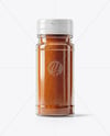 Clear Glass Jar with Chili Powder Mockup