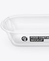 Clear Plastic Food Container in Paper Sleeve Mockup