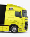 Semi Trailer Truck Mockup - Front Half Side View