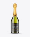 Green Glass Champagne Bottle Mockup