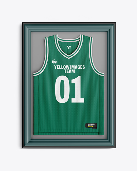 Basketball Jersey in Frame Mockup - Jersey t shirt mockup