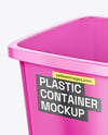 Plastic Food Container with Transparent Lid Mockup