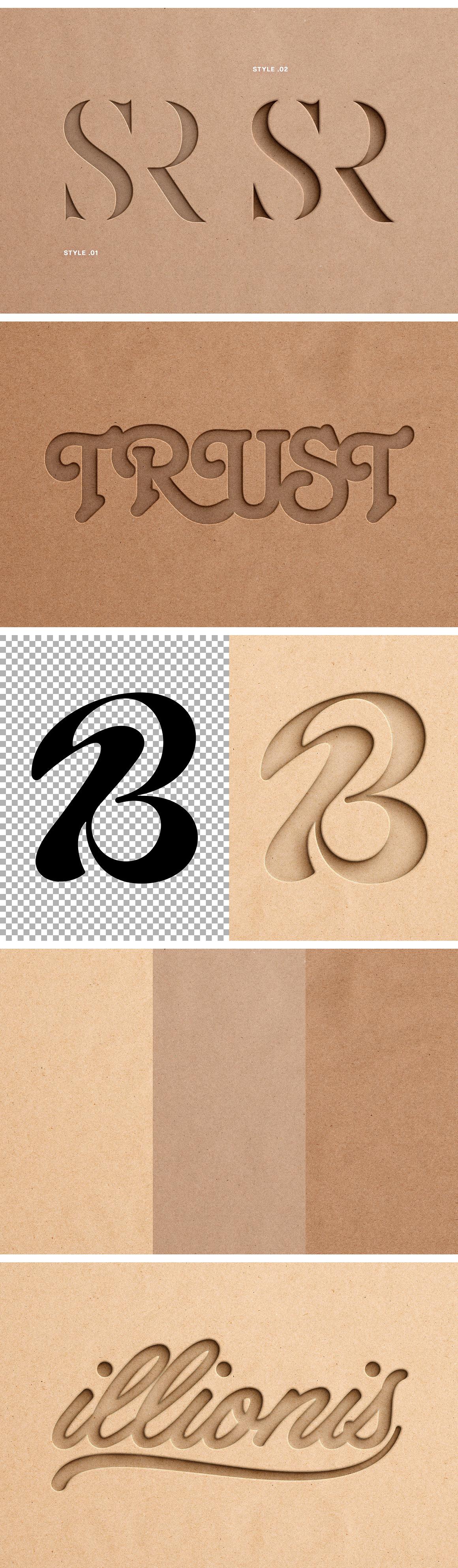 Craft Paper Cut Out Mockup