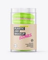 Clear Plastic Tube with Macaron Cookies Mockup