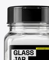 Square Plastic Jar with Fine Salt Mockup