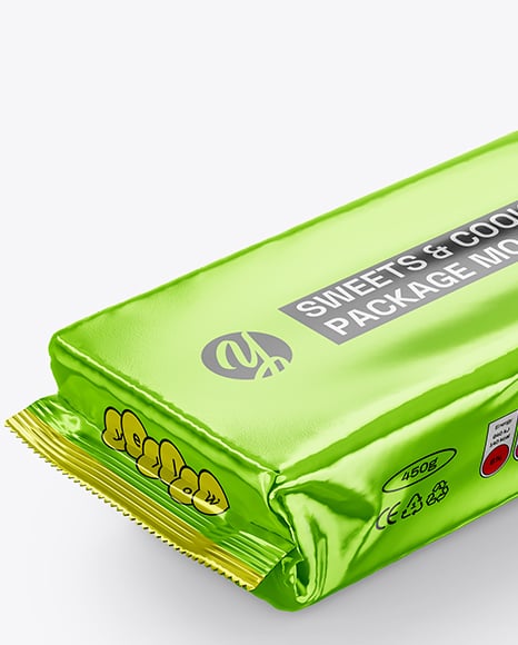 Metallic Flow-Pack Mockup