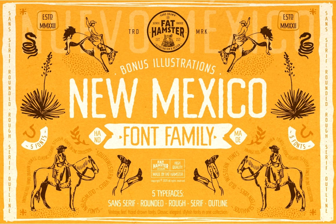 New Mexico southwestern rustic font