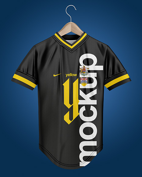 Baseball Jersey on a Wooden Hanger Mockup