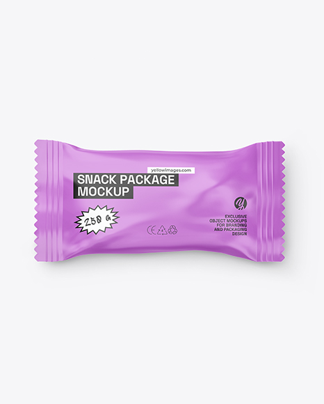 Glossy Snack Bar Mockup