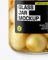 Glass Jar with English Pickled Onions Mockup
