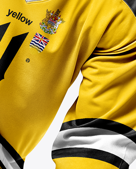Man Wearing Full Ice Hockey Kit Mockup