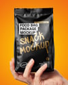 Matte Food Bag in a Hand Mockup