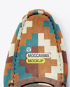 Pair of Suede Moccasins Mockup