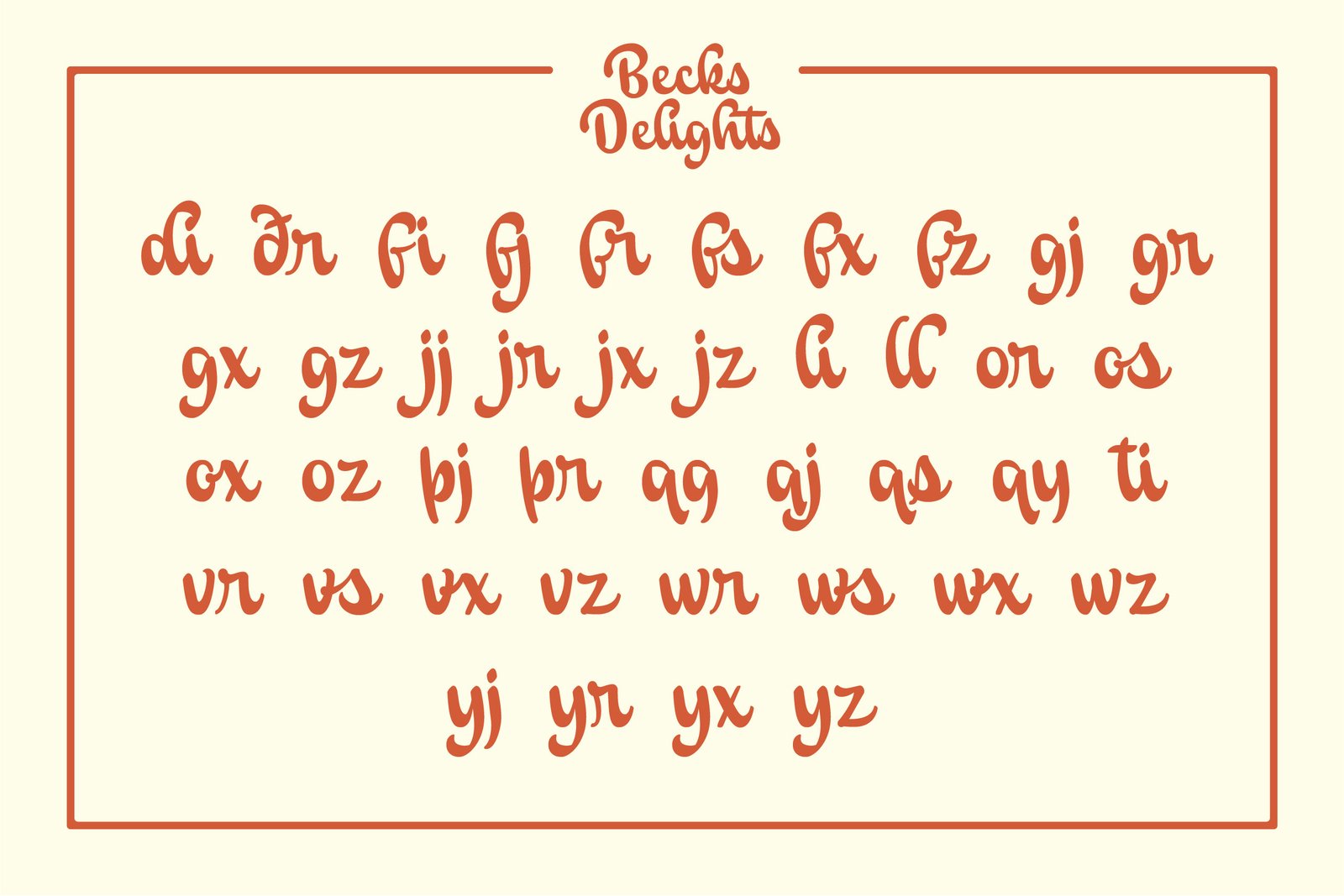 Becks Delights Font