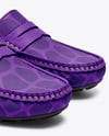 Pair of Women's Leather Moccasins Mockup