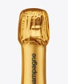 Clear Glass White Champagne Bottle Mockup