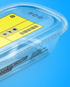 Clear Plastic Food Container Mockup