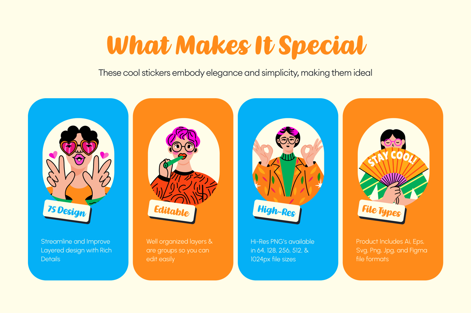 Cool Stickers Set