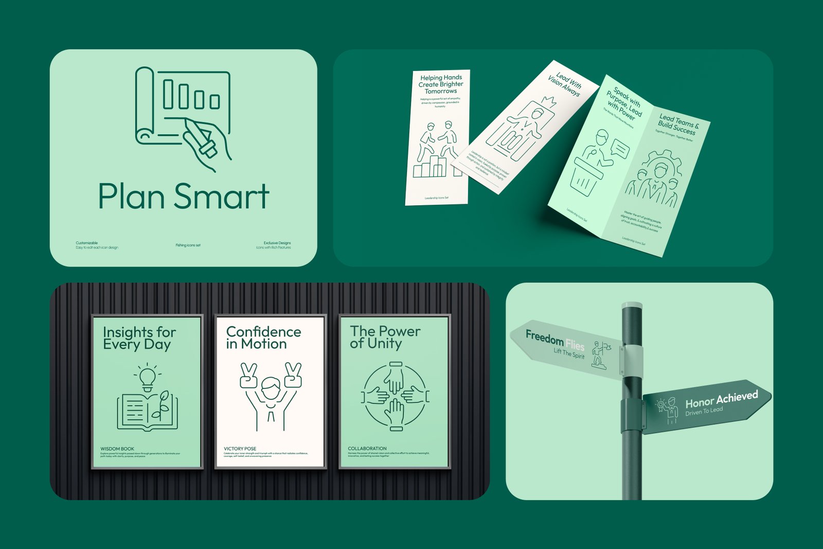 Leadership Icon Art Set
