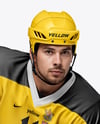 Man Wearing Full Ice Hockey Uniform Mockup