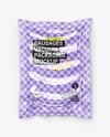 Glossy Plastic Flow-Pack with Sausages Mockup
