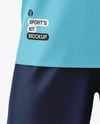 Kids V-Neck Sports Kit Mockup - Front View