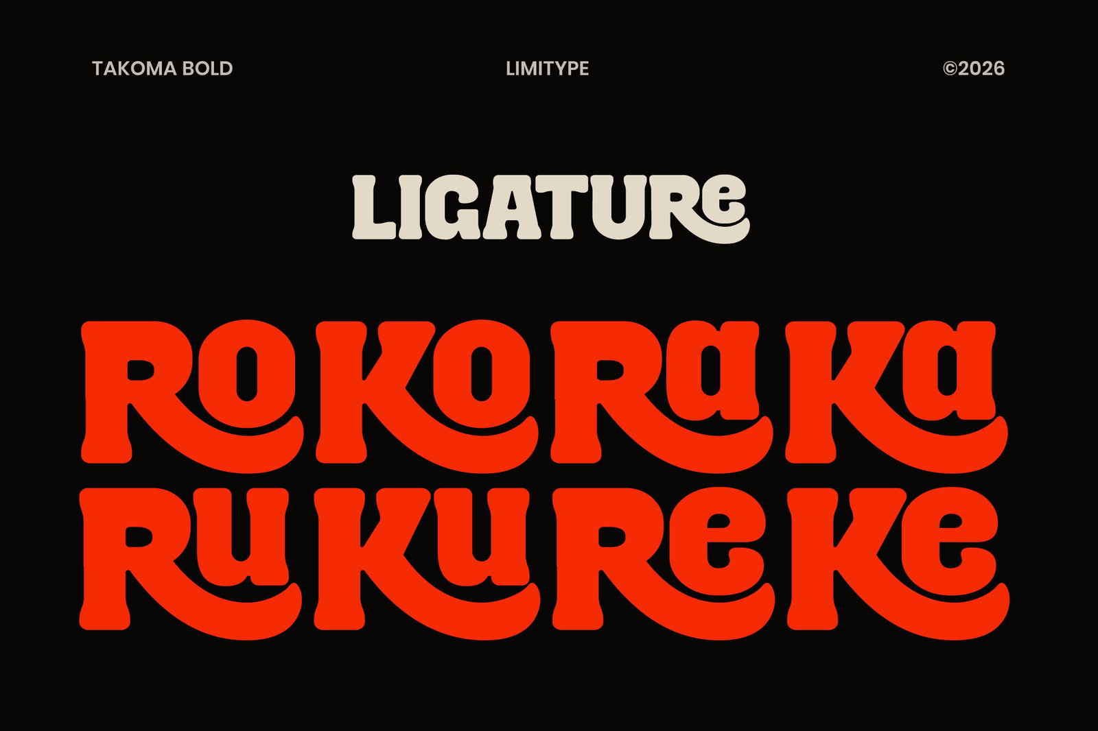 Takoma - Bold Display Font