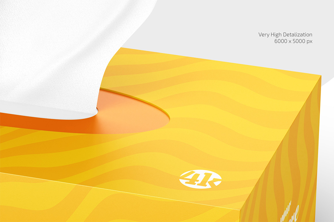 Box with Paper Wipes Mockup Set