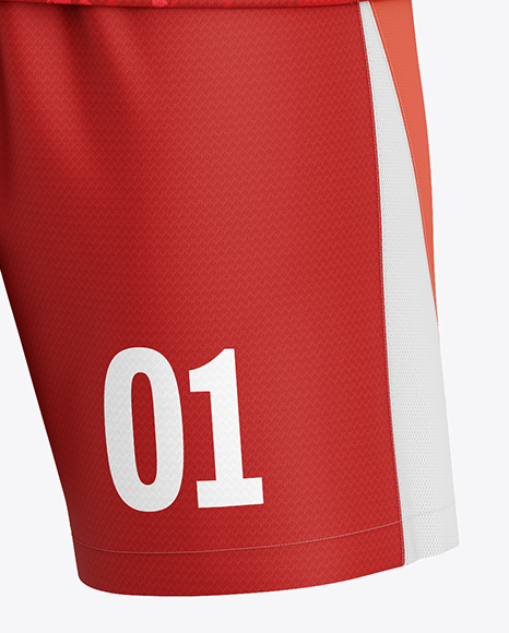 Soccer Kit Mockup - Half Side View
