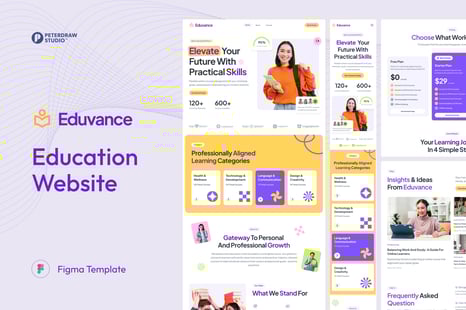 Eduvance - Education Website - UX & UI Kits