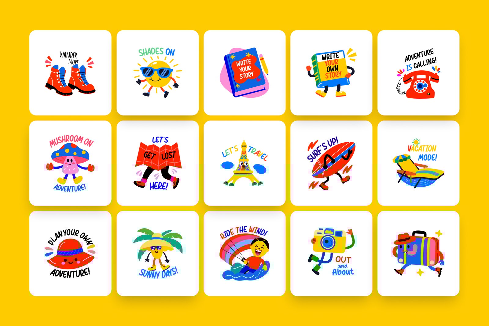 World Travel Stickers